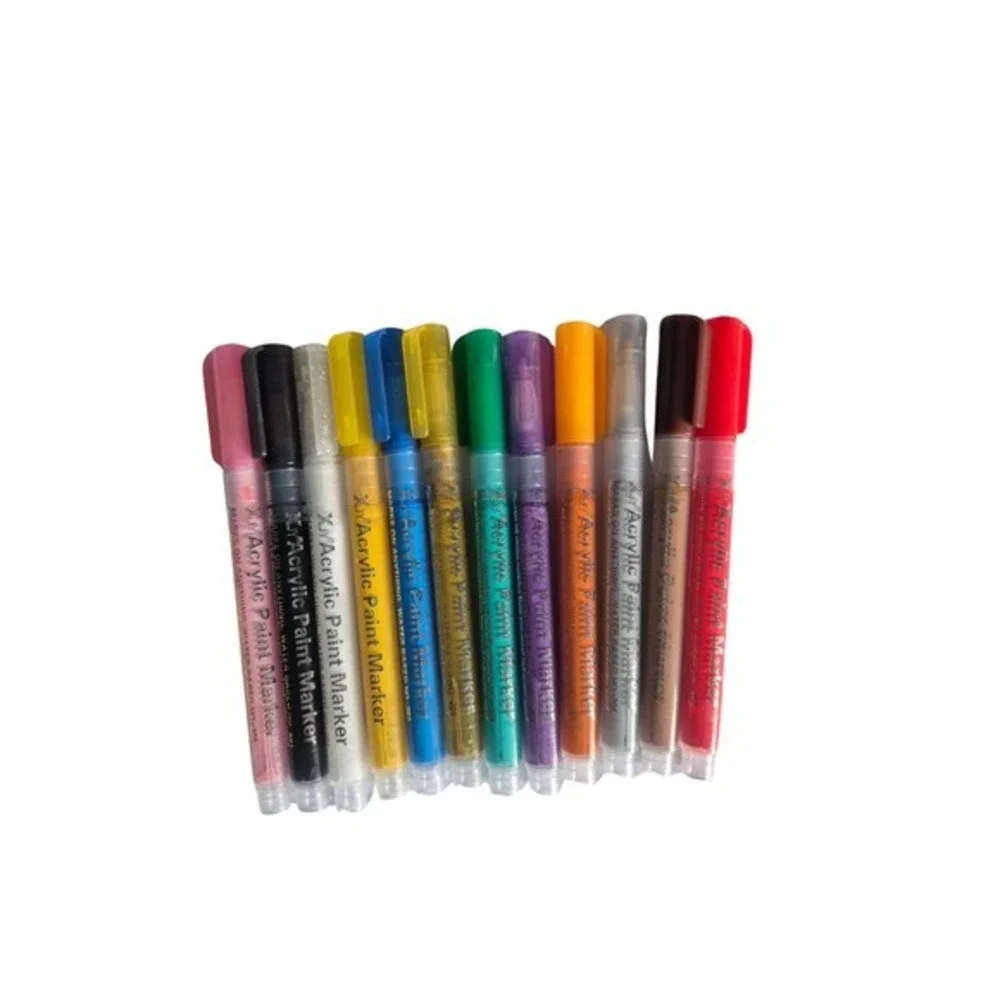 5 Sets of 12 ABEIER acrylic paint markers.‎ 60 markers in total